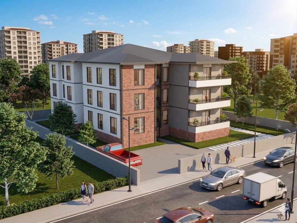 Sakarya Tuzla Mahallesi Bina Projesi gece görünümü